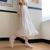 Loose Ruffles Elastic Waist A-Line Skirt