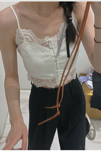 Sexy Lace Camisole Cropped Tops