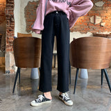 High Waist Long Simple Jeans Pants