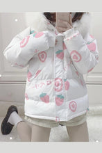 Cute Strawberry Loose Thick Jacket Coat