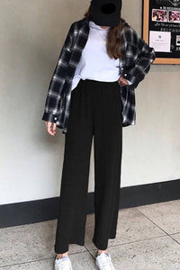 Loose Elastic Waist  Ankle Length Slim Pants