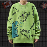 Dinosaur Printed Oversize Loose Sweater
