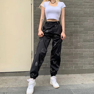 Butterfly Reflective Printed Jogger Pants