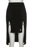 High Waist Skinny Sexy Hollow Out Knee Length Skirt