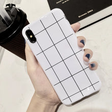 Glossy Plaid Style Case For iPhone