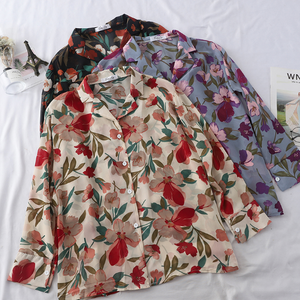 Vintage Flower Pattern Beach Style Shirt