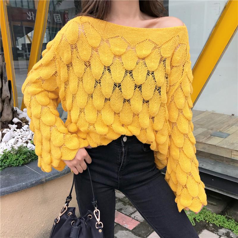 Thin Knitted Hollow Loose Sweater