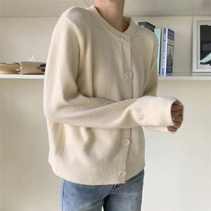Knitted Button Cardigan Sweater