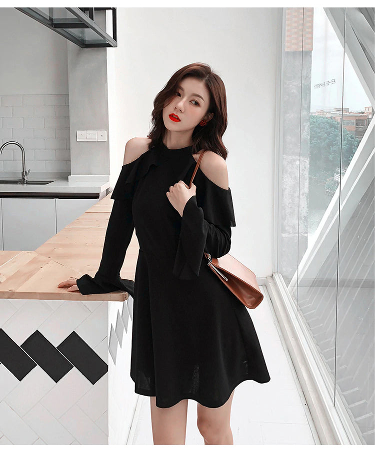 Sexy Off Shoulder Black Dress – Tomscloth