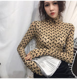 Sexy Lace Collar Moon Printed Long Sleeve Shirt