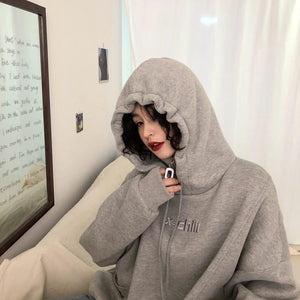 X-Chill Letter Oversized Hoodie
