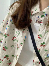 Short Sleeve Little Flowers Pattern Blouse Shirt