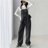 Loose Solid Retro Denim Jumpsuits
