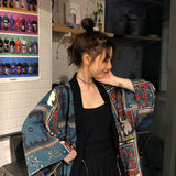 Cute Japanese Style Floral Pattern Blouse Shirt