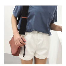 High Waist Elastic Denim Shorts Pants