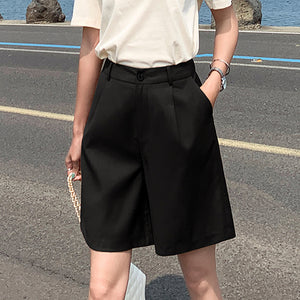 High Waist Solid Color Shorts Pants