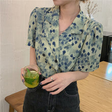 Loose Notched Style Collar Office Blouse Shirt