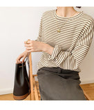 O-Neck Classic Striped Long Sleeve Shirt
