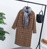 Plaid Woolen Coat