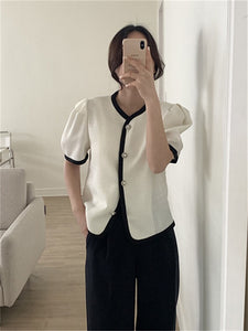 Elegant Puff Sleeve Office Blouse Shirt