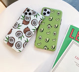 Coconut Avocado Printed Case For iPhone
