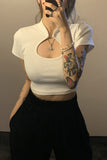 Retro Chinese Style Sexy Cropped Shirt
