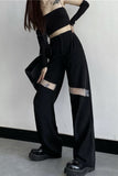 Cute Little Lace Casual Basic Long Pants