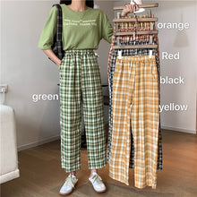 High Waist Colorful Plaid Pants