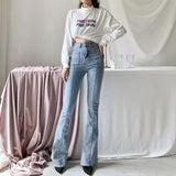 High Waist Stretch Wide Leg Jeans