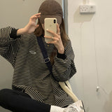 Retro Striped Long Sleeve Casual Sweatshirt