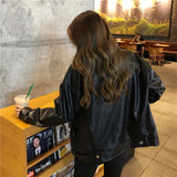 Loose Autumn Faux Leather Coat Jacket