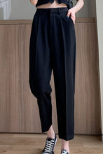 High Waist Pleated Ankle Length Long Pants