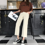 Wide Leg Elastic Waist Jeans