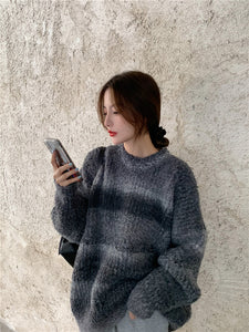 Loose Thick Gradient Knitted Sweater
