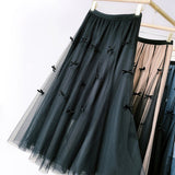 High Waist Bow Knot Long Skirt