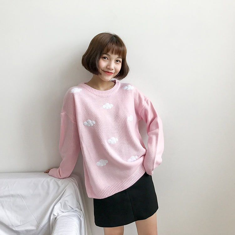 Vintage Clouds Knitted Sweater – Tomscloth