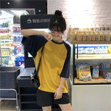 Loose Pocket Letter Raglan Sleeve Shirt