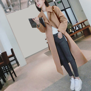 New Thicken Wool Long Coat 