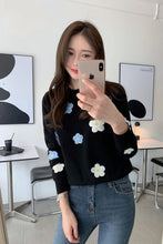 Daisy Floral Embroidery Sweater