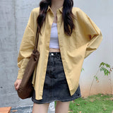 Loose Solid Candy Colors Blouse Shirt