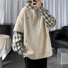 Two Pieces Hooded Plaid Sweatshirt