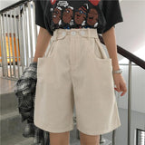High Waist Corduroy Casual Shorts
