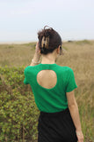 Sexy Back Hollow Out Knitted Shirt