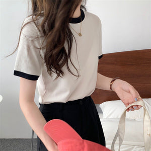 Short Sleeve Cute Colors Ringer Shirt