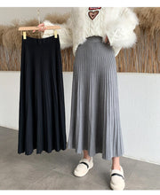 High Waist Elegant A-Line Long Knitted Skirts