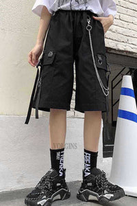 Hip Hop Streetwear Shorts Pants With Chain