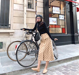 Polka Dot Print Casual Skirt