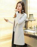 Elegant Sleeveless Long Vest Blazer Coat
