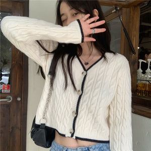 Sexy Elegant Knit Cropped Sweater