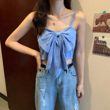 Butterfly Knot Bow Tie Backless Camisole Crop Tops